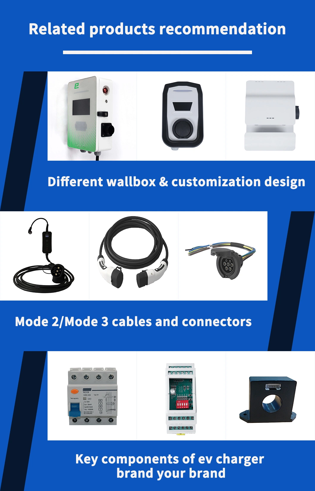 Electric Car Charger 22kw 32A for EV Charging Station with RFID